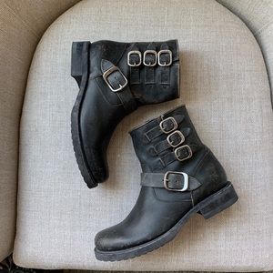 Frye Veronica Belted Short Moto Boot NWT